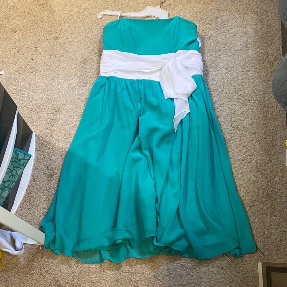 Short teal dress